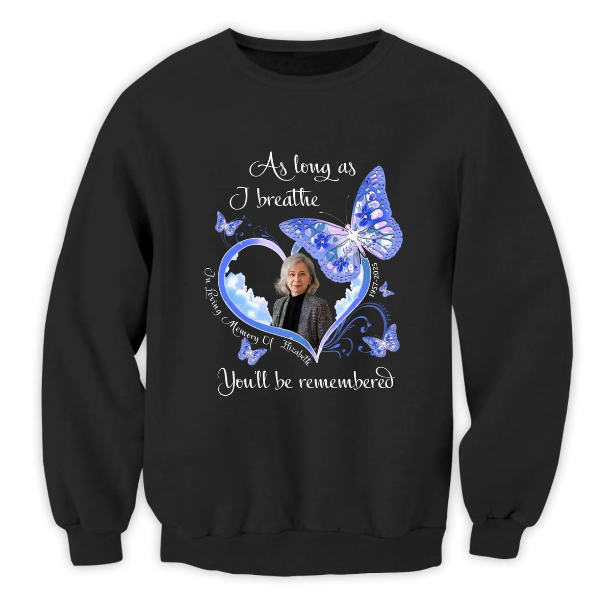 Forever Near, Always in My Heart - Personalized T-Shirt, Memorial Gift For Loss Of Loved One, Remembrance Gift