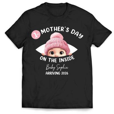 A Tiny Heart On The Way - Personalized T-Shirt, Gift For Mom, Pregnancy Announcement , 1st Time Mom Gift Shirt