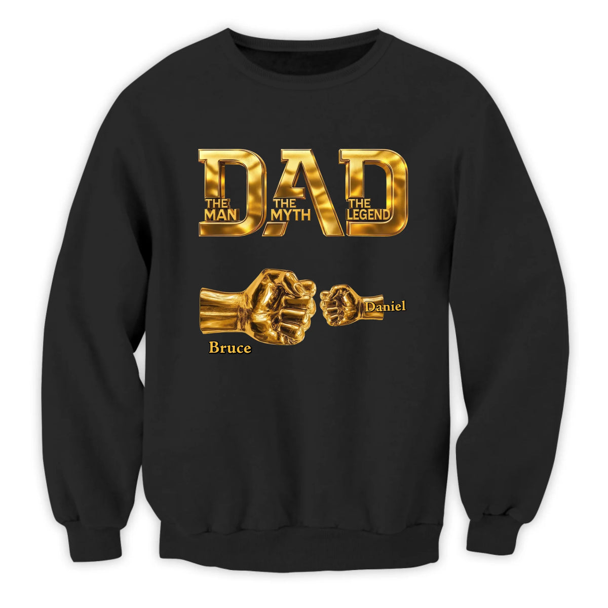 The Legend Dad &amp; Kids Fist Bump - Personalized T-Shirt, Gift For Dad, Father's Day Gift, Dad Fist Bump Custom Names Shirt