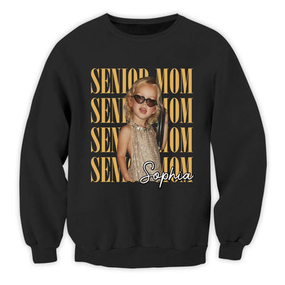 Vintage Photo Senior Dad Senior Mom - Personalized T-Shirt, Retro Senior Night Matching Shirts, Senior 2026 Gifts, Class Of 2026 Mom Dad Gift