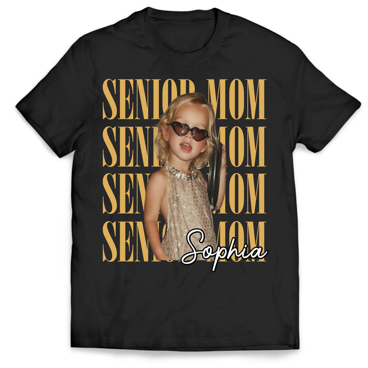 Vintage Photo Senior Dad Senior Mom - Personalized T-Shirt, Retro Senior Night Matching Shirts, Senior 2026 Gifts, Class Of 2026 Mom Dad Gift