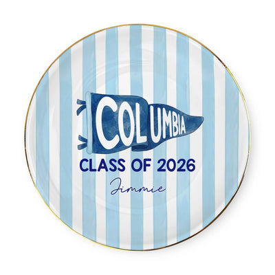 The Future Starts Here - Personalized Jewelry Dish, Custom School Pennant Flag Ring Dish, Class of 2026 Graduation Gift