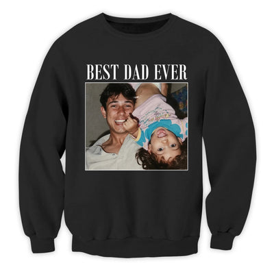 Dad: My First Hero, My Forever Friend - Personalized T-Shirt, Custom Photo Dad Shirt, Dad Gift, Grandpa Gift, Father's Day Gift