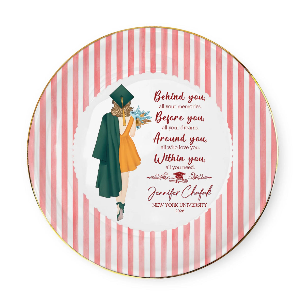 Everything You Need Is Already Within You - Personalized Jewelry Dish, Graduation Gift for Her, Grad Gift For Daughter, Class Of 2026 Ring Dish