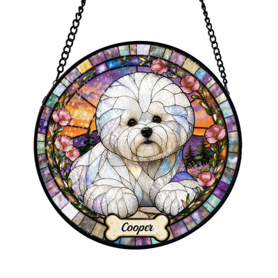 My Cute Loyal Furry Friend - Personalized Window Stained Glass, Drawing Pet Portrait From Photo, Gift For Pet Lovers