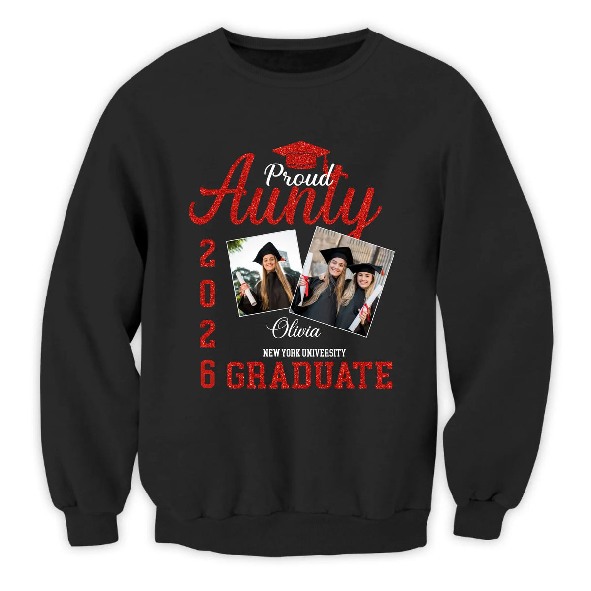 Cheering Loud For Our Graduate - Personalized T-Shirt, Proud Family Of A Class Of 2026 Graduate, Custom Photo Graduation Shirt
