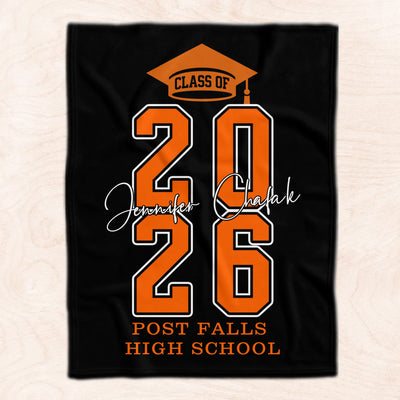 I Did It Happy Graduation - Personalized Blanket, Graduation Blanket With Name & School, Class Of 2026, Graduation Gift