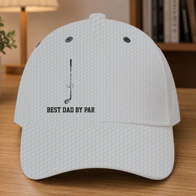 Best Dad By Par - Personalized Classic Cap, Best Grandpa By Par Hat, Custom Name Father's Day Golf Gift, Golf Lover Gift For Him