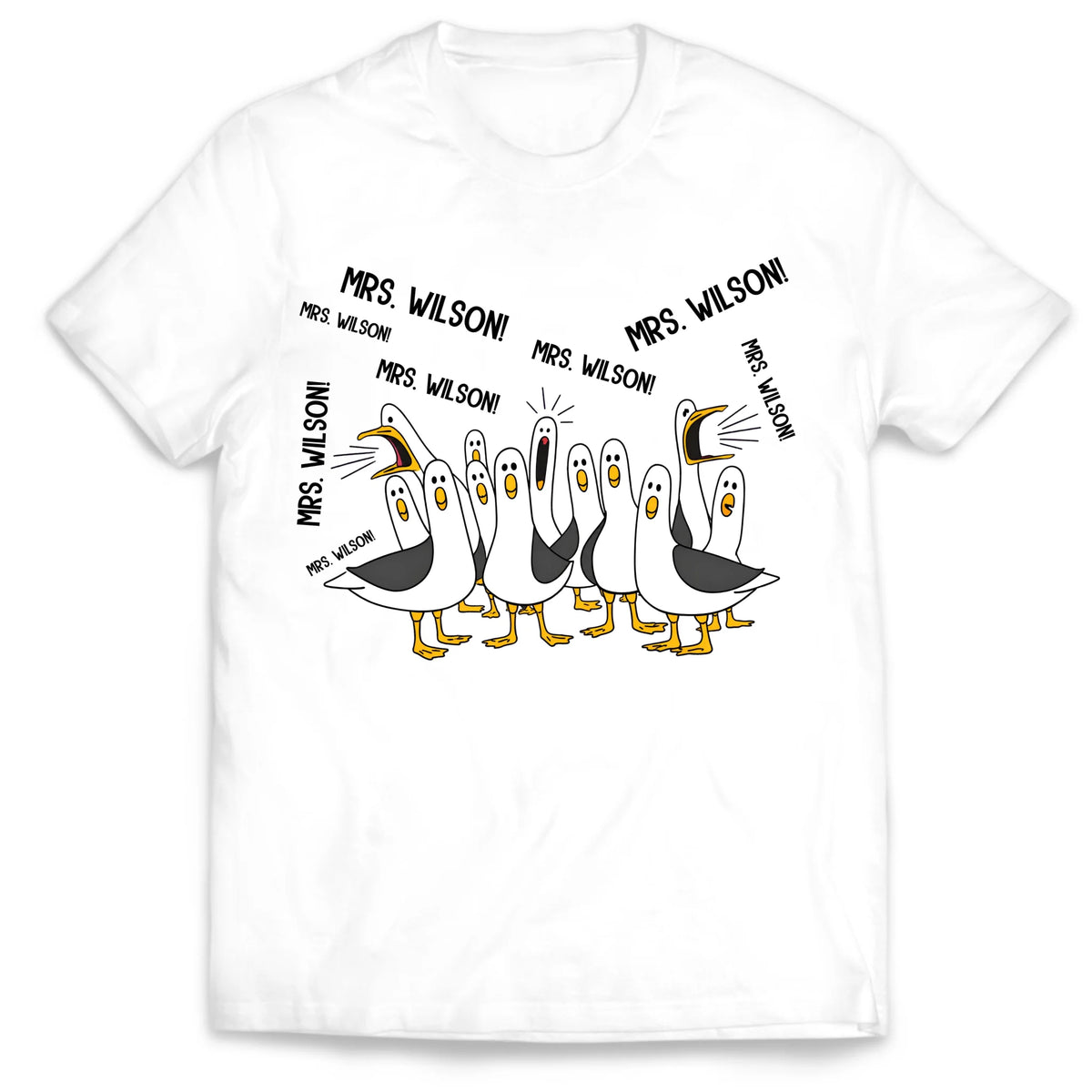 Seagulls Teacher - Personalized T-Shirt, Funny Teacher Tee, Teacher Appreciation Gift