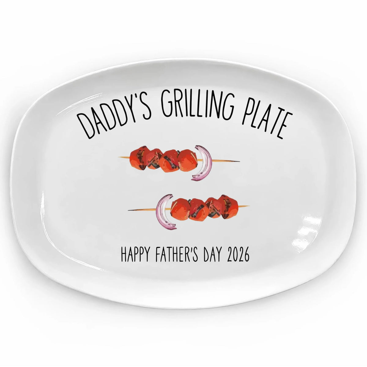 Dad's Grilling Plate - Personalized Platter, Happy Father's Day, Gift For Dad, Gift For Him, Dad Grilling Plate Gift