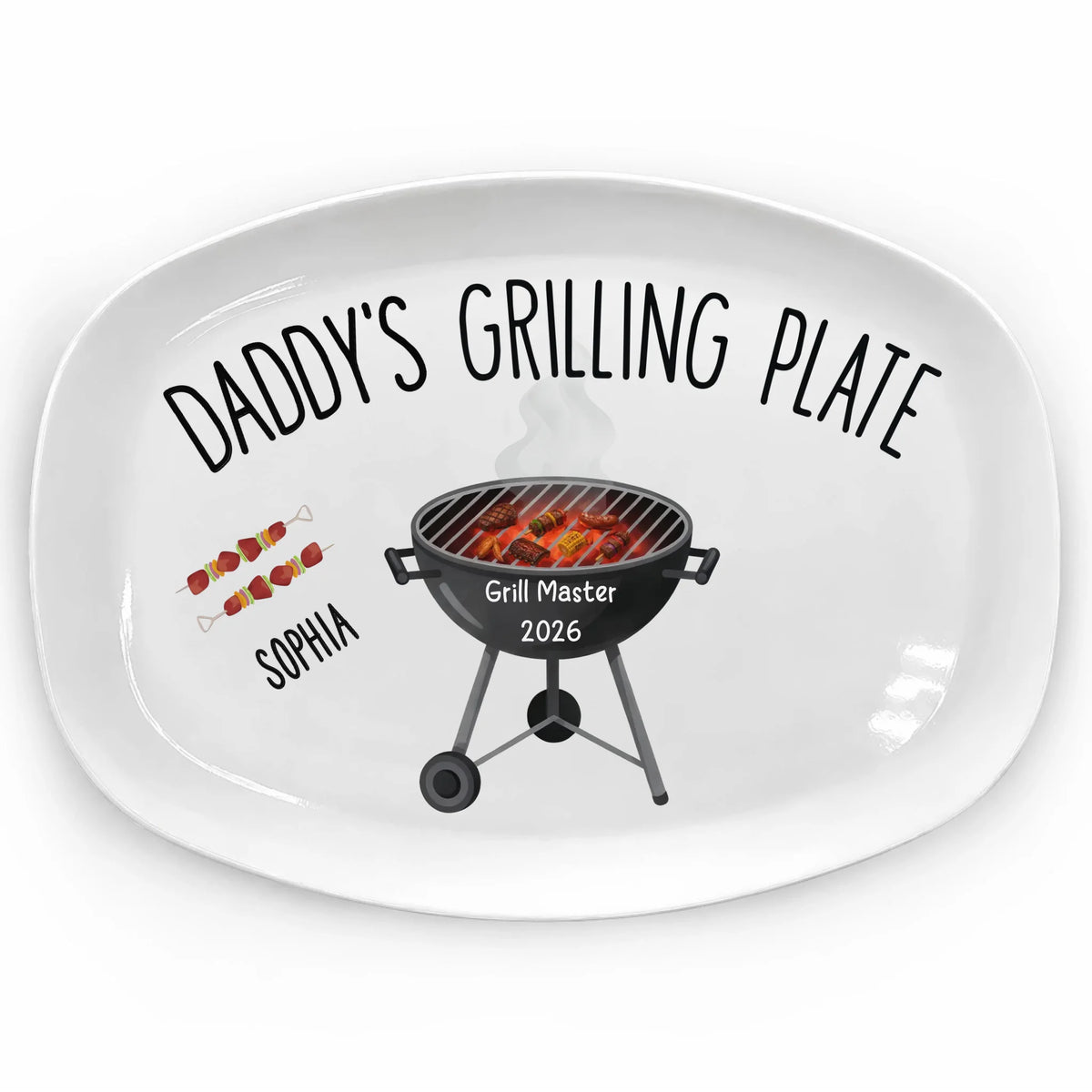 The Best BBQ Comes From Dad’s Heart - Personalized Platter, Happy Father's Day Gift, BBQ Lover Gift For Dad,Grill Master Daddy Birthday Gifts