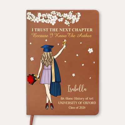 Graduation Is Just The Beginning Of God’s Beautiful Plan - Personalized Leather Journal, Graduation Gift, Class of 2026 Graduation