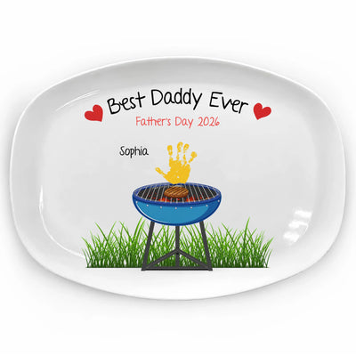 Best Dad Ever - Personalized Platter, Gift For Dad, Father's Day, Birthday Gift For Dad, Gift For Him