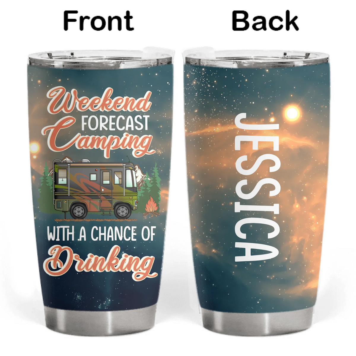 Weekend Forecast Camping - Tumbler