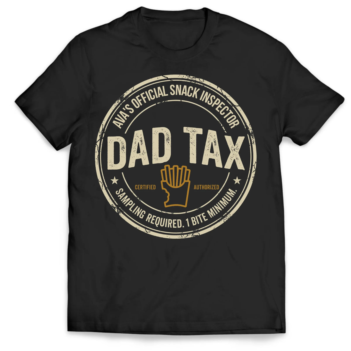 Official Snack Inspector - Personalized T-Shirt, Dad Tax Shirt, Funny Foodie Gift, Father's Day Present