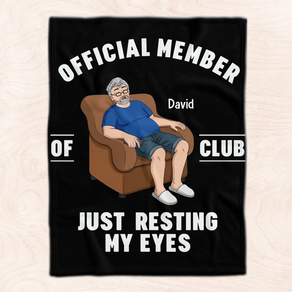 Funny Dad I'm Just Resting My Eyes - Personalized Blanket, Fathers Day Dads Gifts From Daughter Son, Soft Throws Blanket For Couch