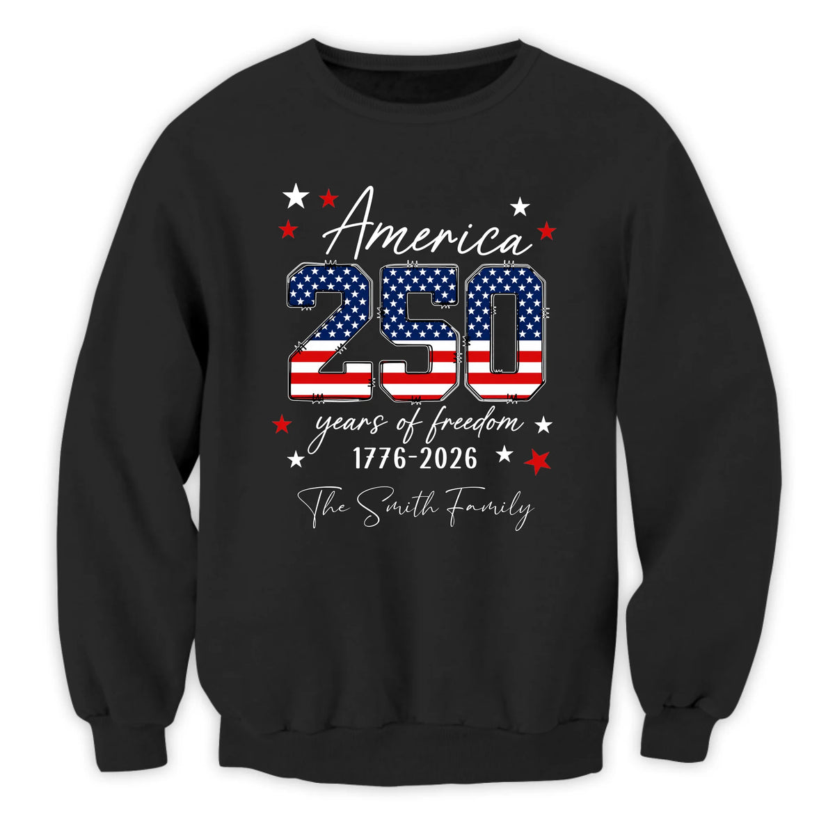 USA 250th Anniversary - Personalized Shirt, 4th July Tee, USA 250th Anniversary Custom Family Name Shirts
