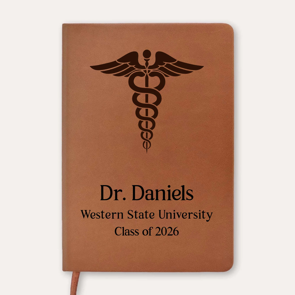 Finally I Did It - Personalized Leather Journal, Doctor Graduation Gift, Medical School Graduation Gift, Dr. Name Class of 2026 Gift