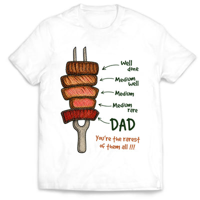 Dad, You’re The Rarest Of Them All - Personalized T-Shirt, Funny BBQ Dad Gift, Grilling Dad Tee