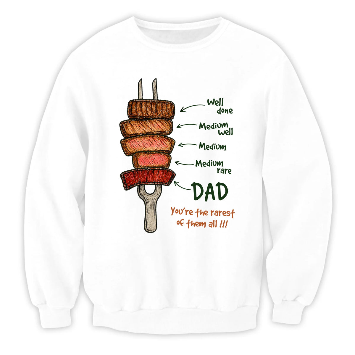 Dad, You’re The Rarest Of Them All - Personalized T-Shirt, Funny BBQ Dad Gift, Grilling Dad Tee