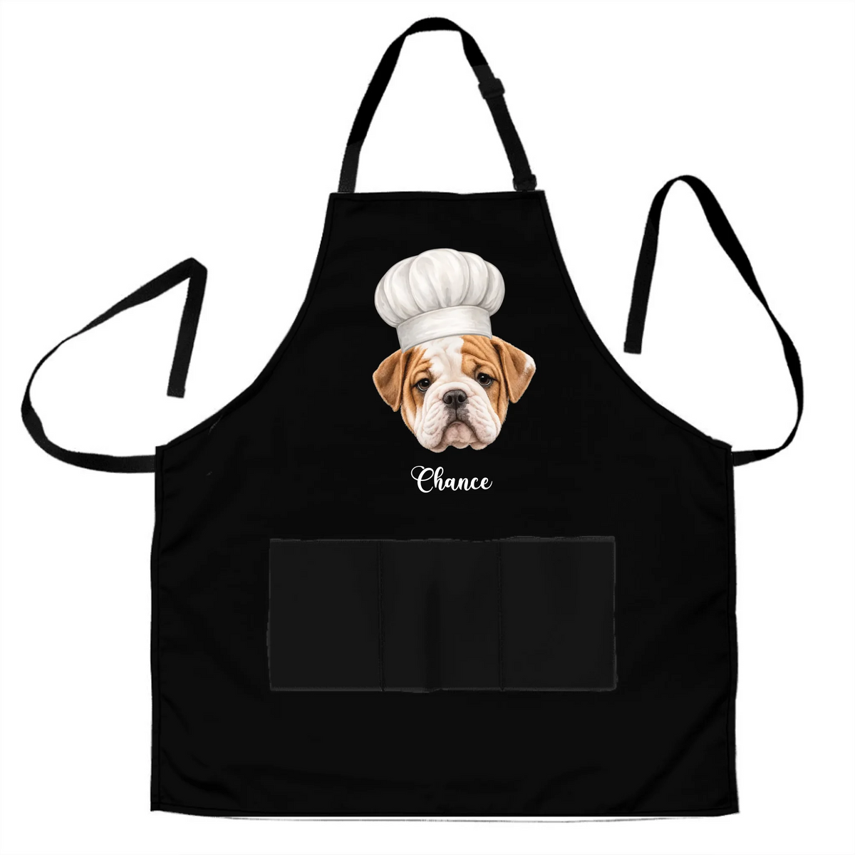 Cooking With My Sous Chef - Personalized Apron, Custom Pet Portrait Apron, Pet Lover Kitchen Gift