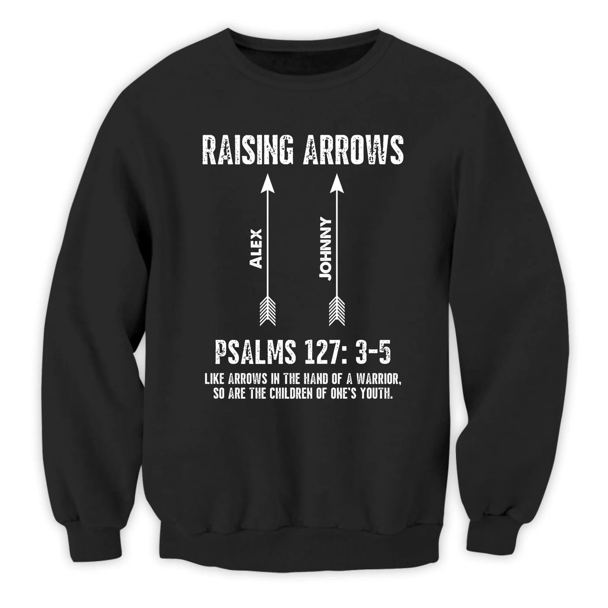 Dad Raising Arrows - Personalized T-Shirt, Gift For Husband, Christian Dad Kids Name Tee, Religious Papa Christian Gift