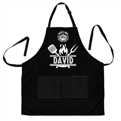 Dad's BBQ - Personalized Apron, Grill Master Gift, Custom Apron For Dad, Birthday Gift For Dad