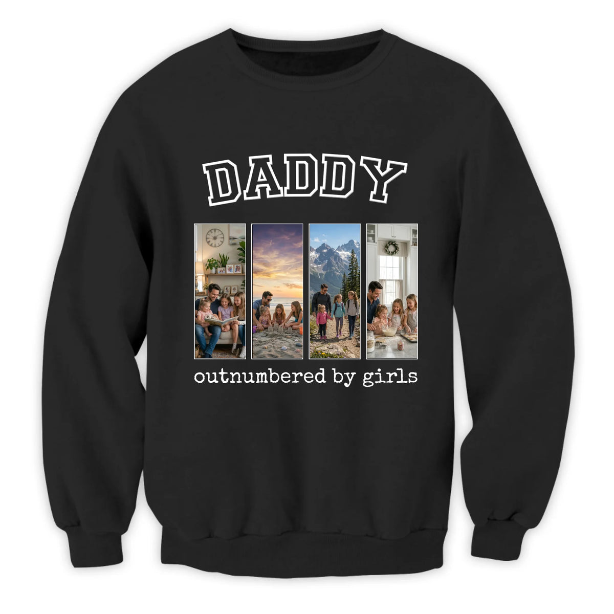 Outnumbered by Girls - Personalized T-shirt, Funny Dad Shirt, Gift for Him, Gift for Dad of Girls, Gift From Daughter