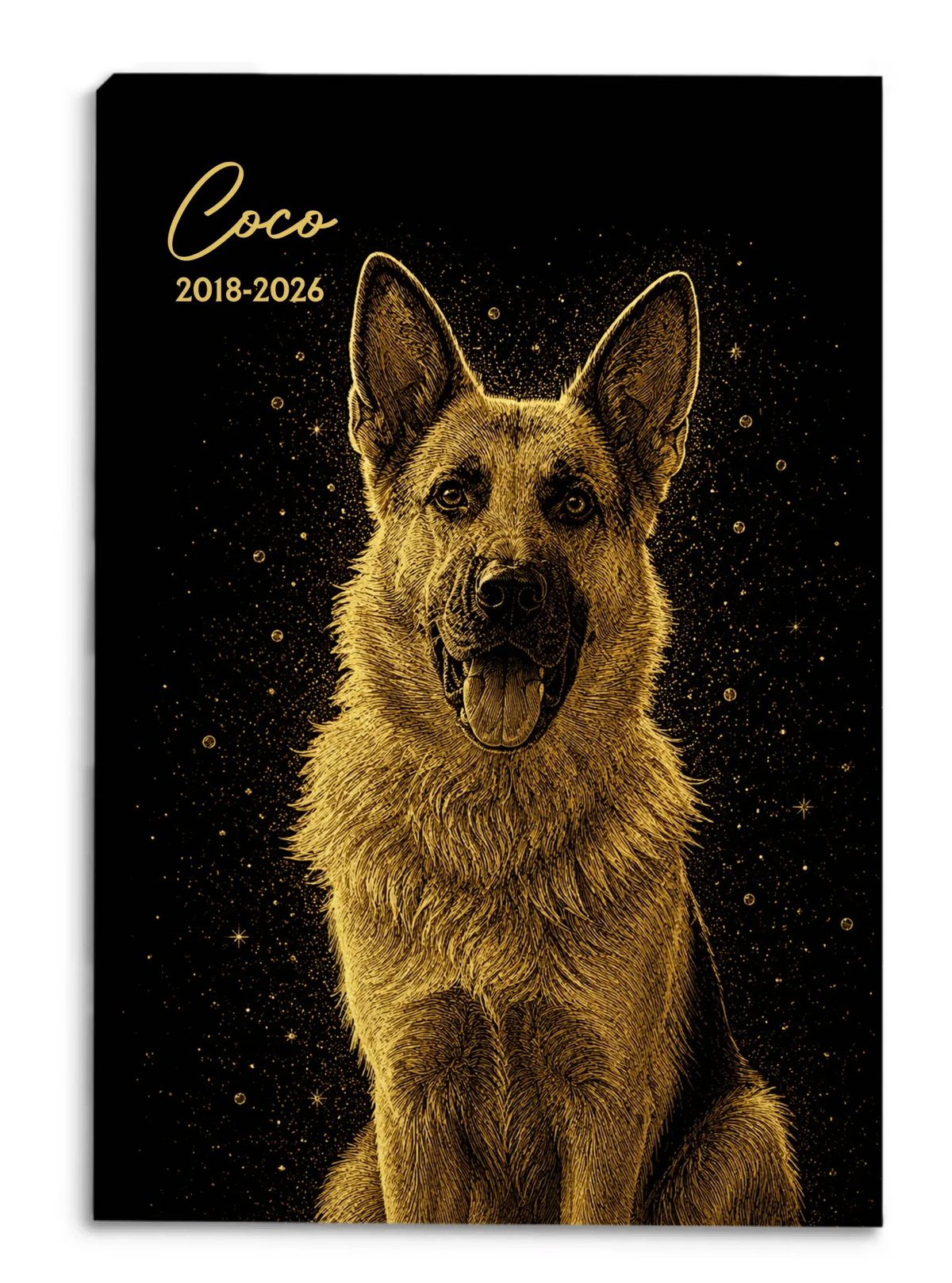 Forever Loved - Personalized Canvas, Memorial Gift For Loss Of Pet With Custom Portrait
