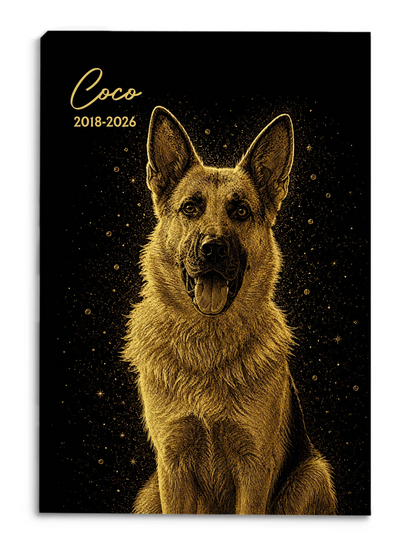 Forever Loved - Personalized Canvas, Memorial Gift For Loss Of Pet With Custom Portrait