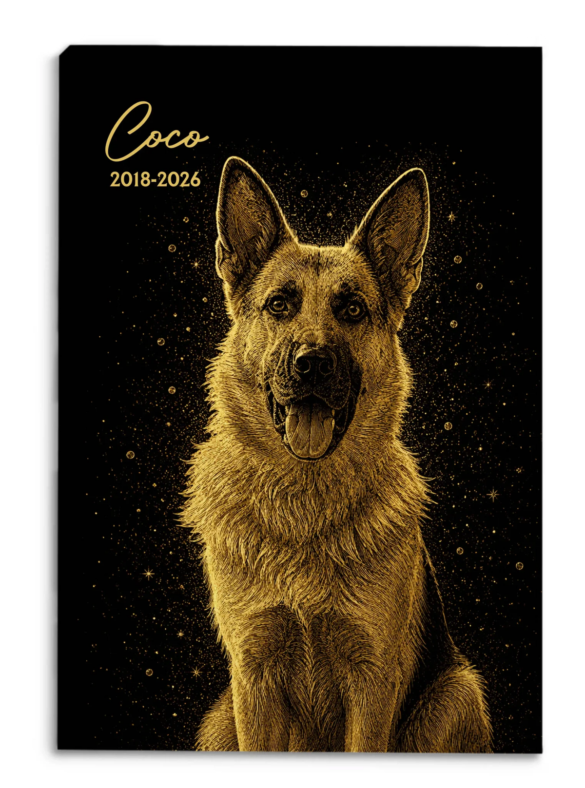 Forever Loved - Personalized Canvas, Memorial Gift For Loss Of Pet With Custom Portrait