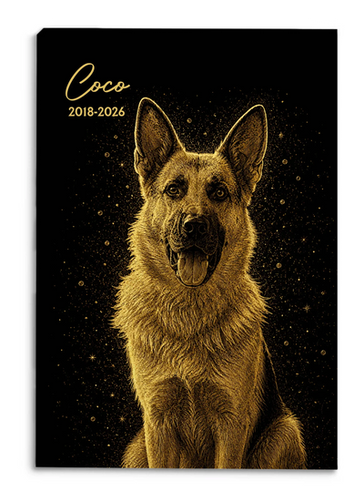 Forever Loved - Personalized Canvas, Memorial Gift For Loss Of Pet With Custom Portrait