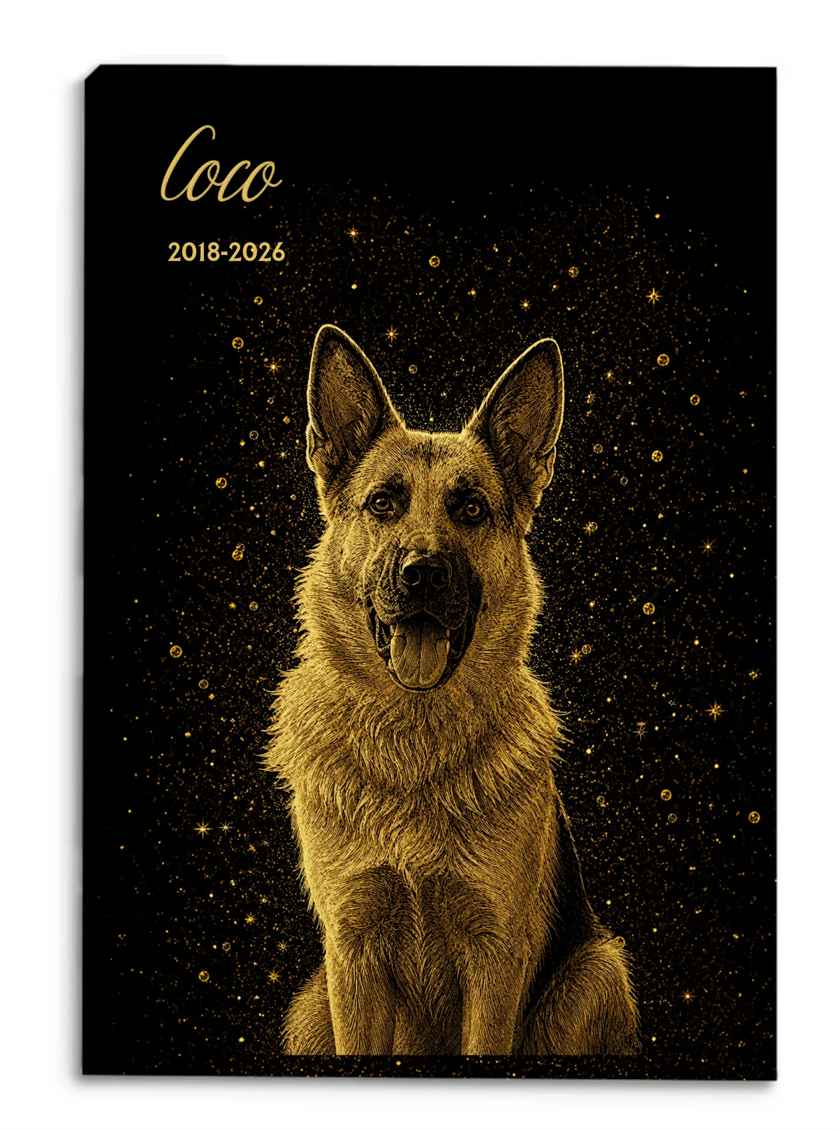 Forever Loved - Personalized Canvas, Memorial Gift For Loss Of Pet With Custom Portrait
