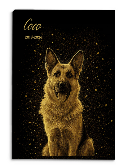 Forever Loved - Personalized Canvas, Memorial Gift For Loss Of Pet With Custom Portrait