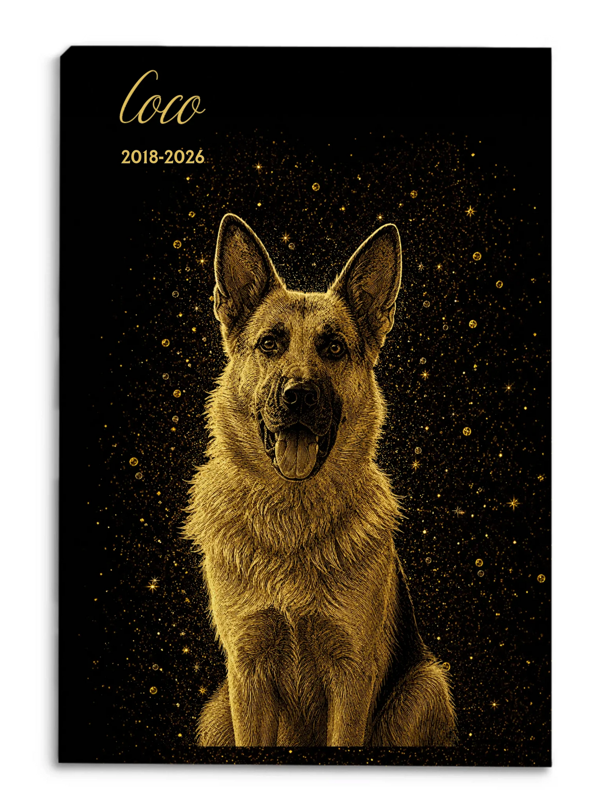 Forever Loved - Personalized Canvas, Memorial Gift For Loss Of Pet With Custom Portrait