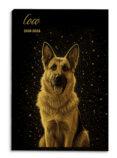 Forever Loved - Personalized Canvas, Memorial Gift For Loss Of Pet With Custom Portrait