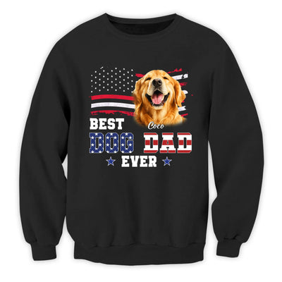 Stars, Stripes & Wet Noses - Personalized T-Shirt, American Flag Dog Dad/Mom Gift, Dog Lover Gift, Patriotic Dog Tee