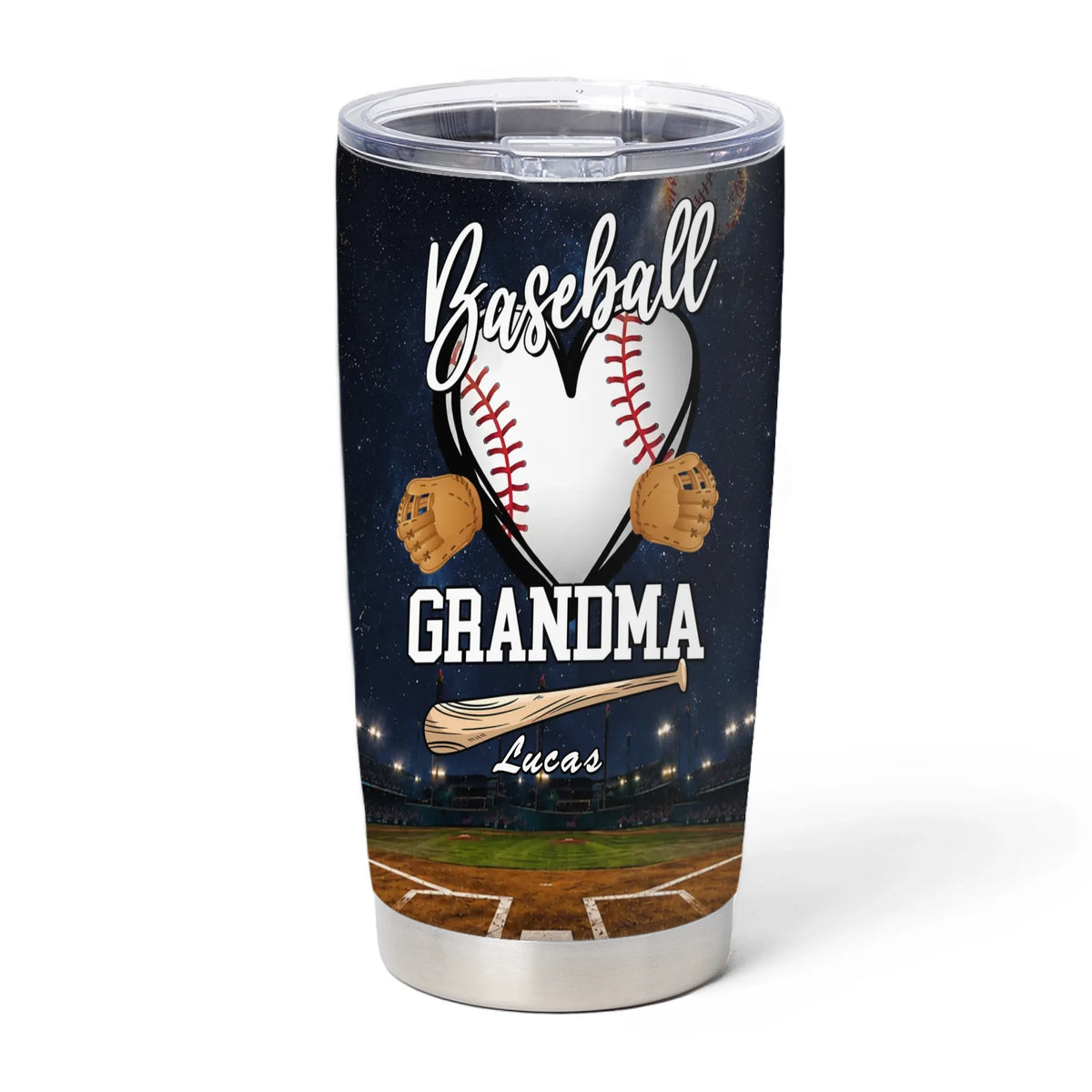 Proud To Be Called Baseball Grandma - Personalized Tumbler, Gift For Baseball Family, Baseball Lovers Gift