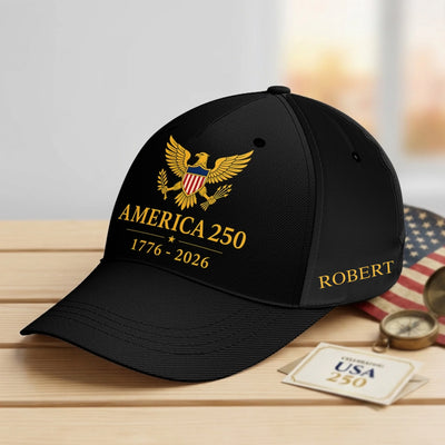 Personalized America 250 1776–2026 Classic Cap , USA 250th Anniversary Hat, Patriotic Hat, Semiquincentennial Gift, Veteran Cap