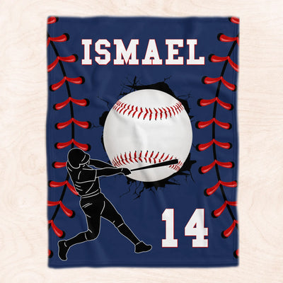 Proud To Cheer For You - Personalized Blanket, Gift For Baseball Lovers, Custom Player Number, Proud Parent Gift