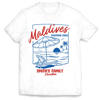 Family Vacation - Personalized T-shirt, Matching Group Travel Tshirt With Family Name, Holiday Tee, Beach Trip Outfit