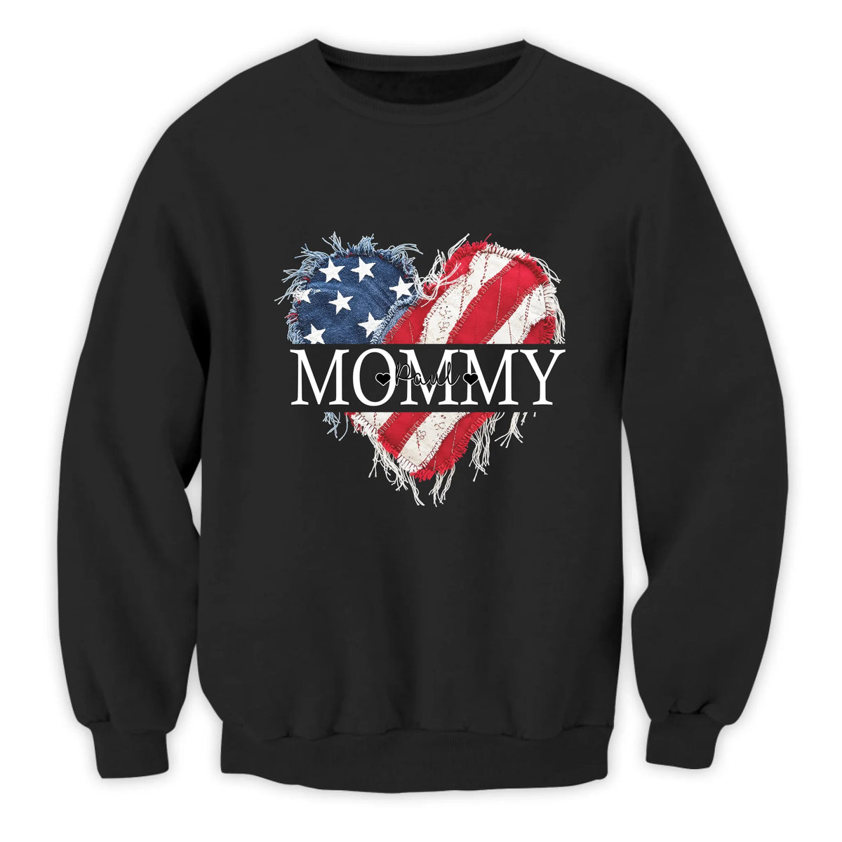 Grandkids Make My Heart Complete - Personalized T-Shirt, Custom Nana Patriotic T-Shirt, Nana Heart Flag Shirt, Custom Kids Names Patriotic Gift Shirt