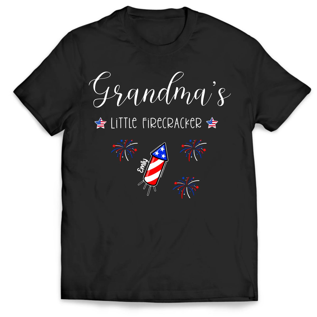 Mimi's Little Firecrackers 4th Of July - Personalized T-Shirt, 4th Of July Gift, Custom Grandma With Kids