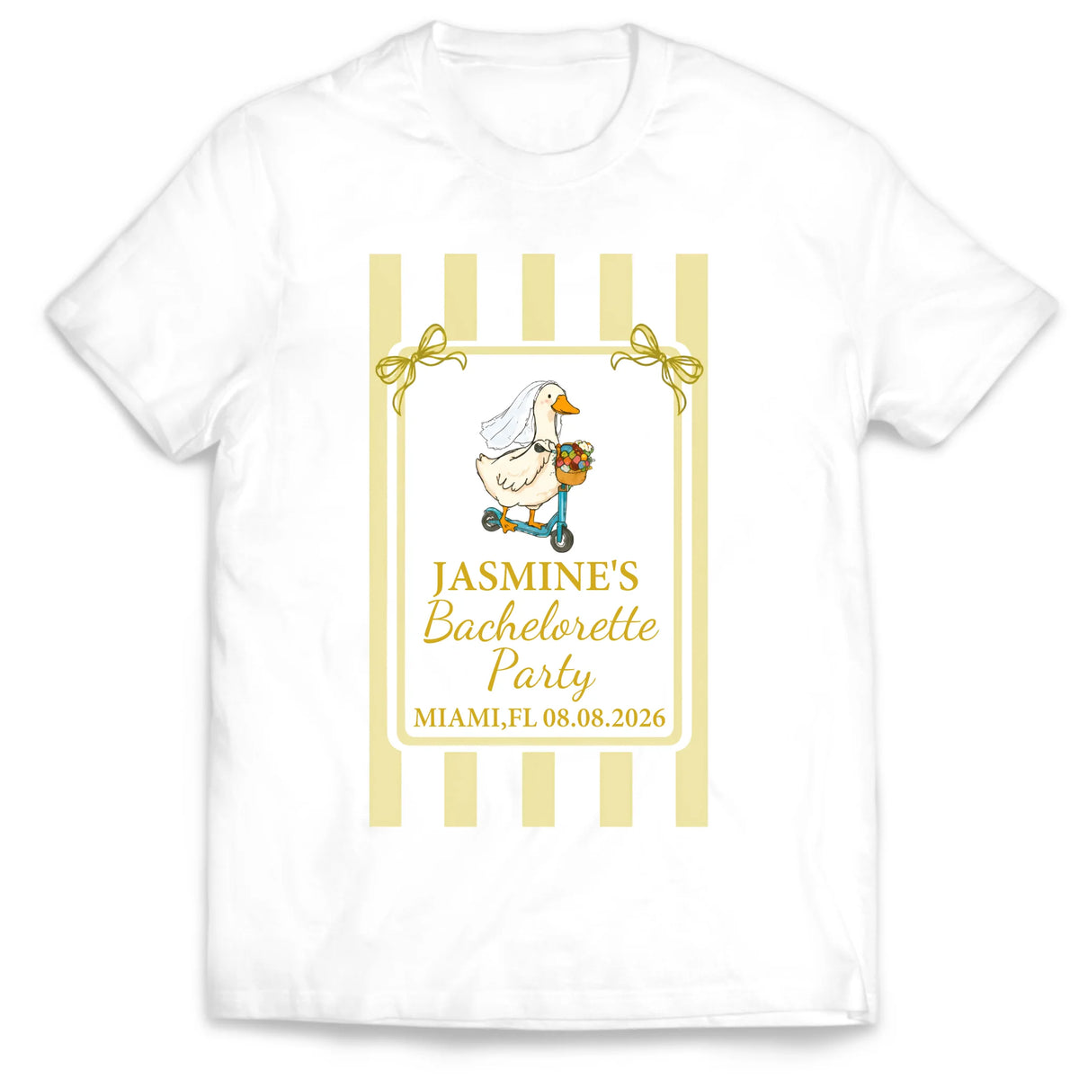 Bachelorette Silly Goose Beach Party - Personalized Shirt, Beach Bride Squad Shirt, Custom Bridal Bachelorette Tee