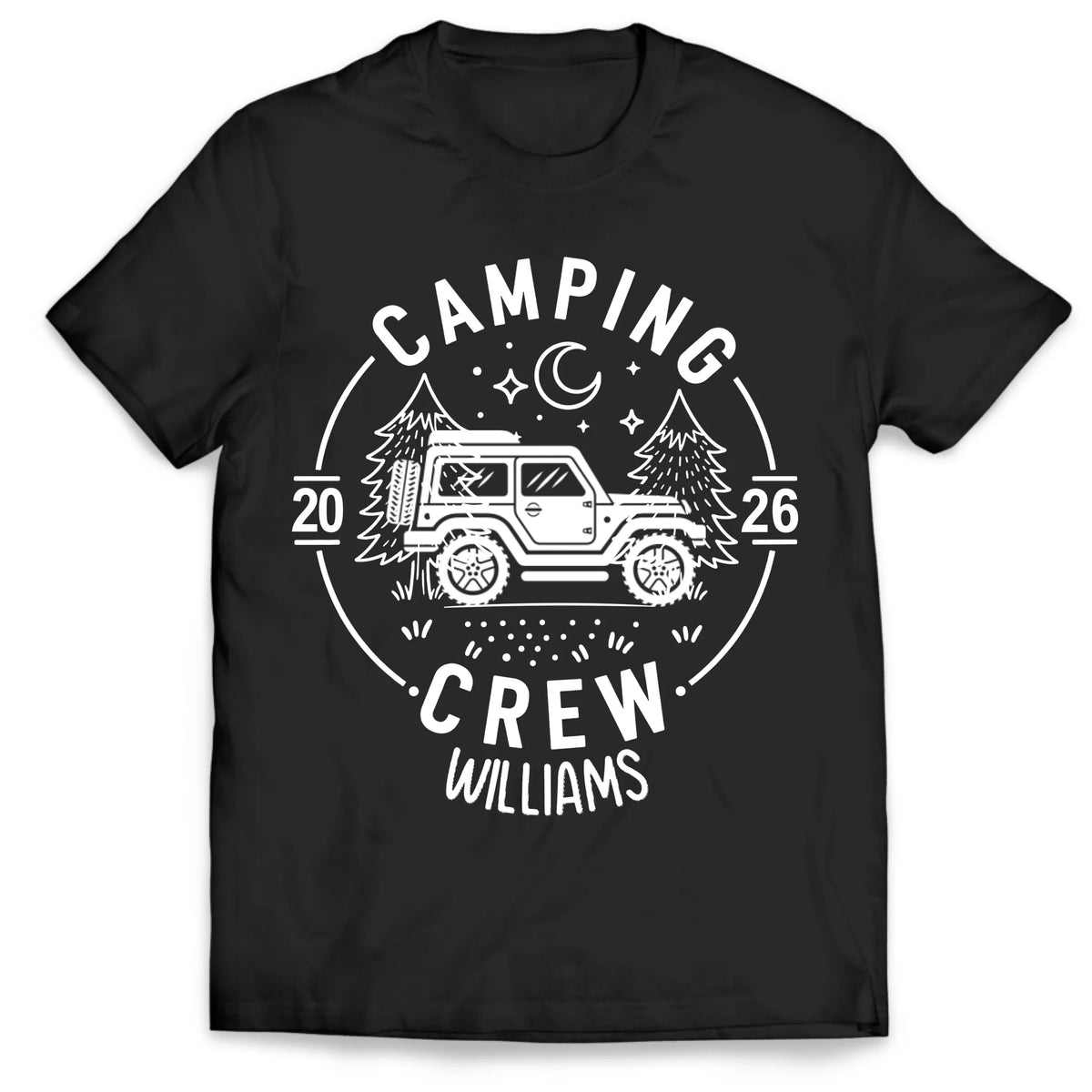 Camping Crew 2026 - Personalized Shirt, Family Camping Gift, Matching Camping Tees, Girls Camping, Family Trip, Girls Vacation, Campfire, Camp Lover Gift