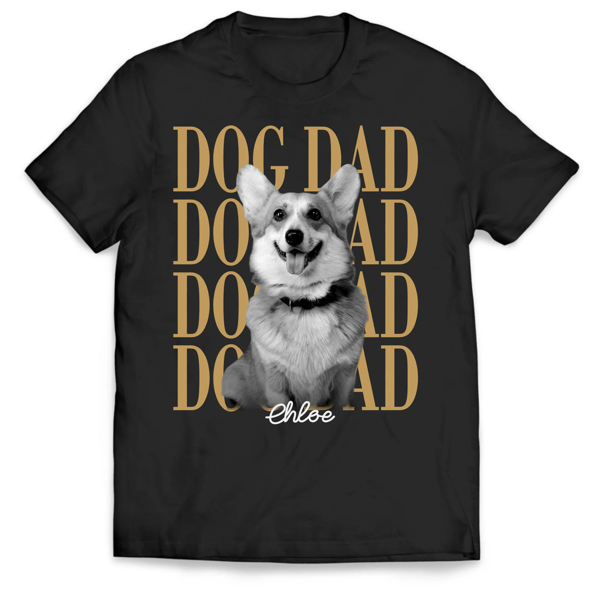 Dog Dad With Pet Name - Personalized T-shirt, Pet Lover Shirt, Dog Owner Tee, Gift For Dad Dog