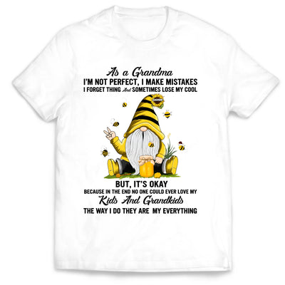 As A Grandma Kids And Grandkids Are My Everything - Personalized T-shirt, Custom Grandkids Names Sunflower Gnome Tee, Grandma Gift From Kids