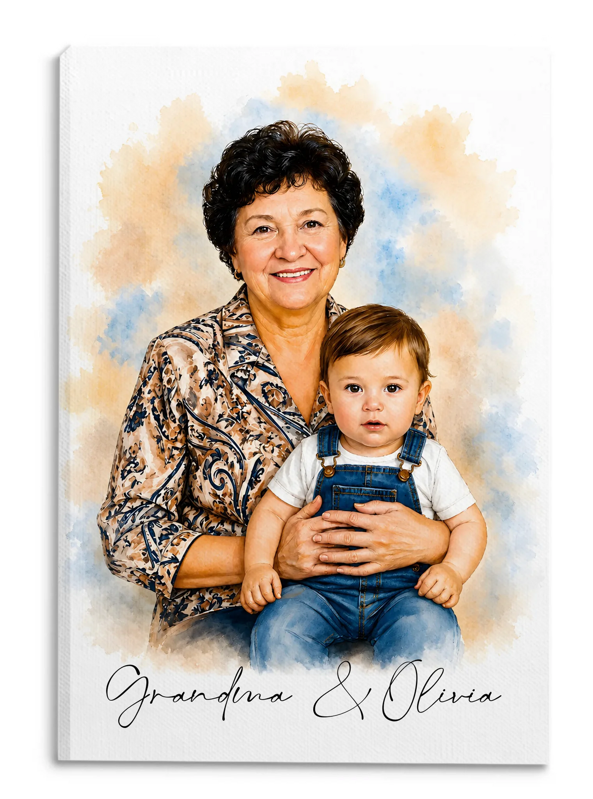 Add Deceased Loved One To Photo - Personalied Canvas,  Merge Multiple Pictures Canvas, Custom Family Memorial Portrait