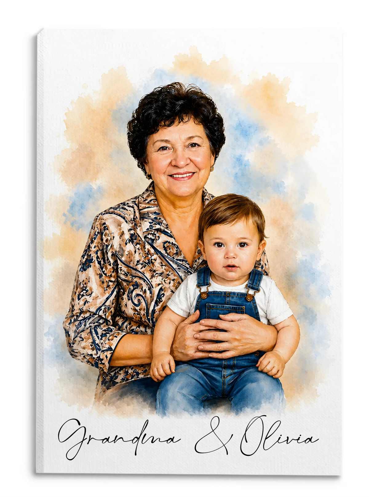Add Deceased Loved One To Photo - Personalied Canvas,  Merge Multiple Pictures Canvas, Custom Family Memorial Portrait