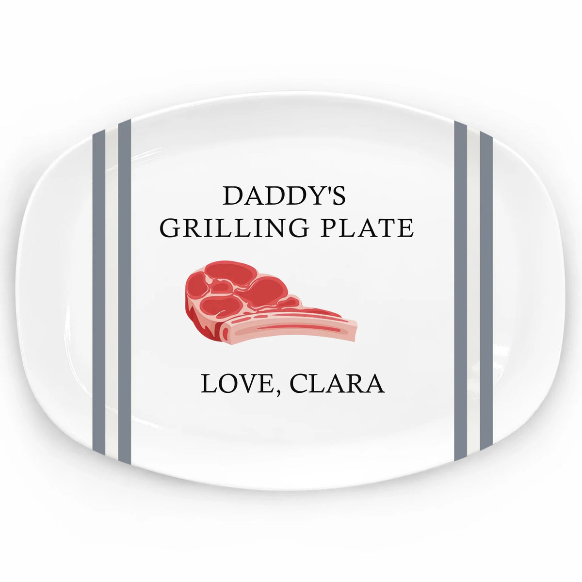Made With Love Served With Memories - Personalized Platter, Gift From Grandchildren, Family Cookout Keepsake